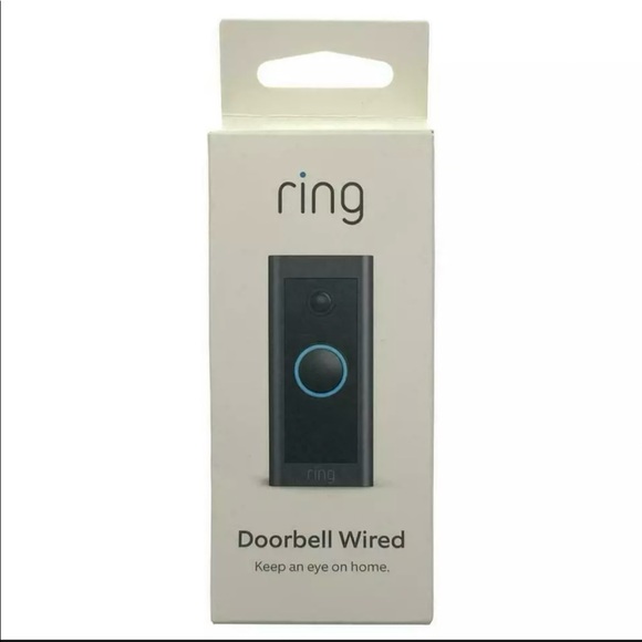 New Ring Video Doorbell Wired - Black - Picture 1 of 7